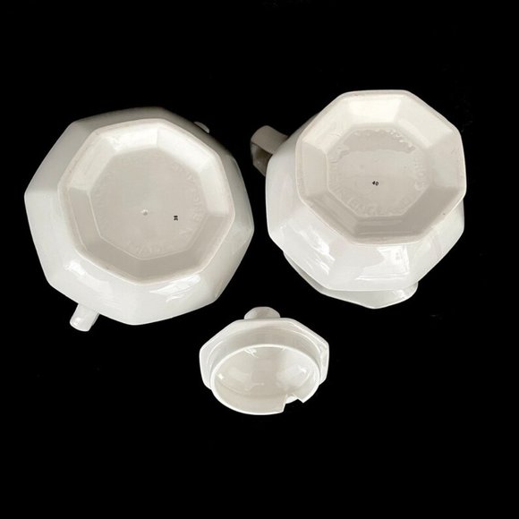 Vintage 1970s Johnson Bros. Persian Gargen Pattern Octogonal Sugar Creamer Set - Picture 6 of 10